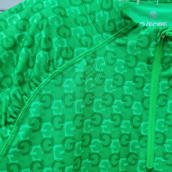 G/FOREWomens Allover G Print Quarter Zip Acid Lime -Size XLarge - Picture 5 of 8